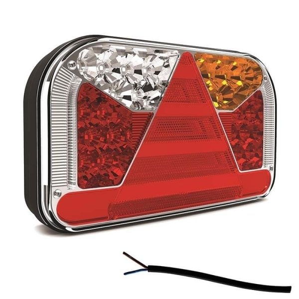 Rechts | LED Rücklicht mit Kennzeichtenbeleuchtung | 12-36v | 100cm. Kabel | V10C7-552