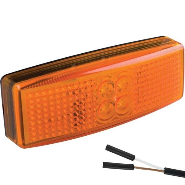 LED Begrenzungsleuchte Gelb 12/24V 2-poliger Stecker | 1490AM2P