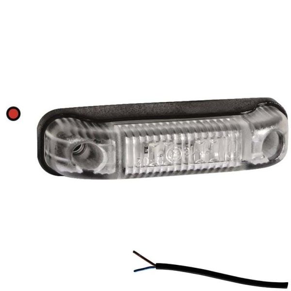LED Begrenzungsleuchte Rot 12/36V 0,5m Kabel | M10MV-500R
