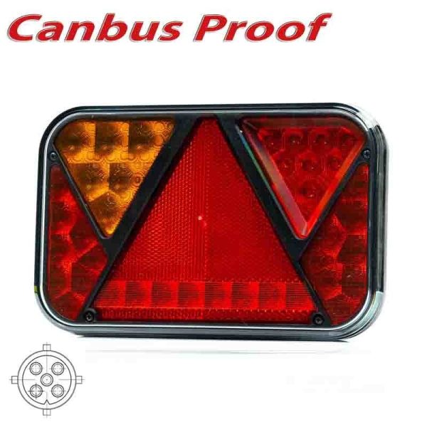 Links | LED Rückleuchte mit integrierter Canbus-Lösung & Nebelscheinwerfer, Kennzeichenleuchte | 12v | 5-PIN | VC-2721B5CAN