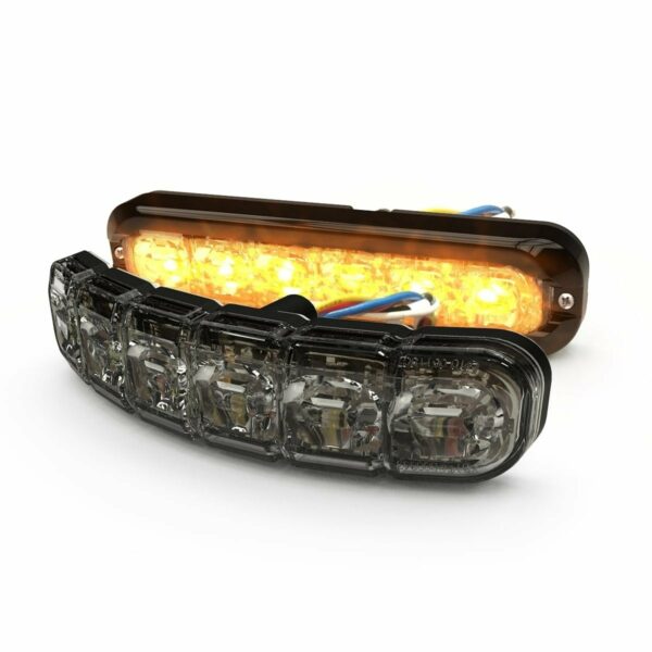 LED Ultraflex-Blitzer | R65 | 6 LEDs | 12-24V | Amber + Weiß | ED3794AW