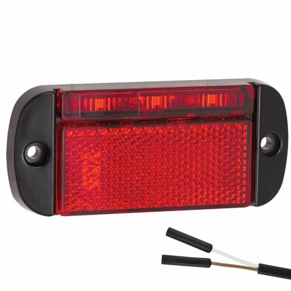 LED Begrenzungsleuchte Rot 12/24V 2-poliger Stecker | 44RMBE2P