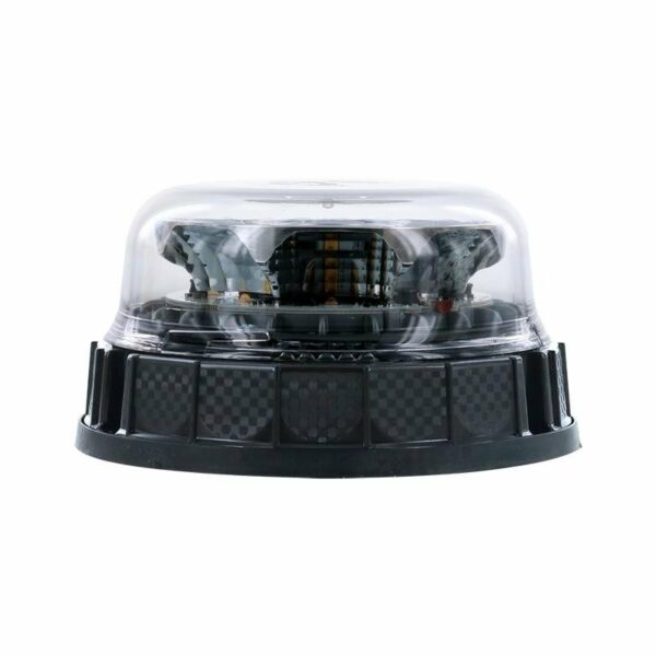 LED R65 Rundumleuchte gelb-transp. 12-24v 3-Schrauben mon, drehbar+ | D14756