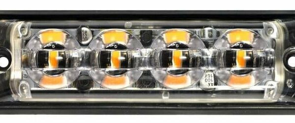Ultraflache Slimline LED blitzer 4 LEDs | rot | 10-30v | SSLED4DVR