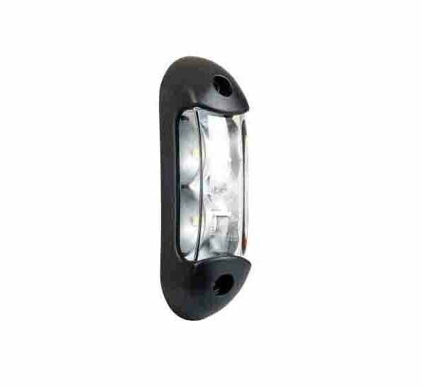 LED Begrenzungsleuchte kompakt rot-weiß 12-24v 50cm Kabel | MB-5300RW