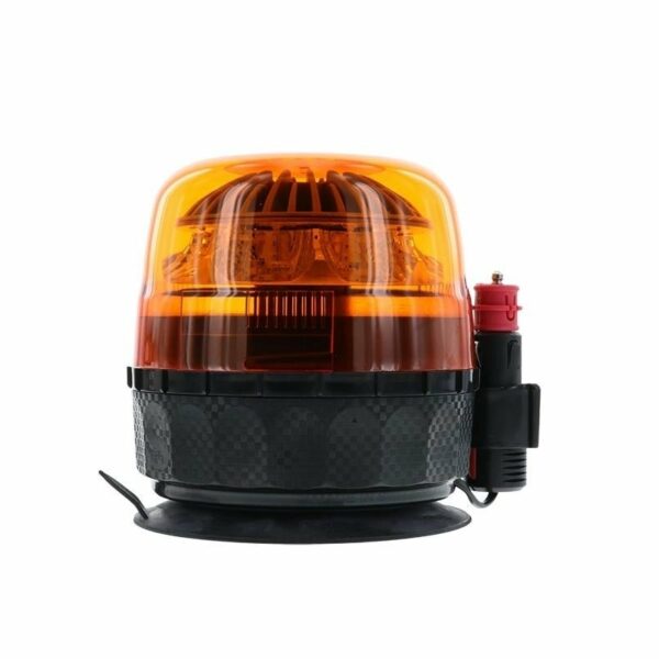 LED R65 Rundumleuchten gelb 12-24v Magnetfuß+ Saugnapf, drehbar | D14490