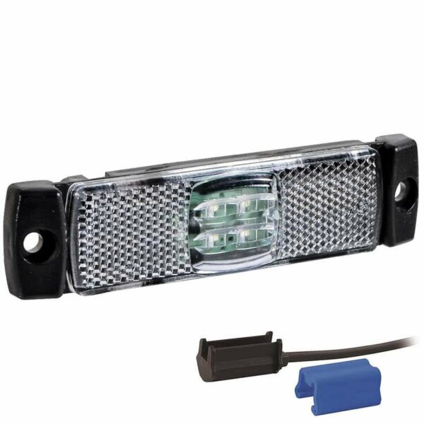 LED Begrenzungsleuchte Weiß 12/36V 0,75mm² Anschluss. | M10MV-110W