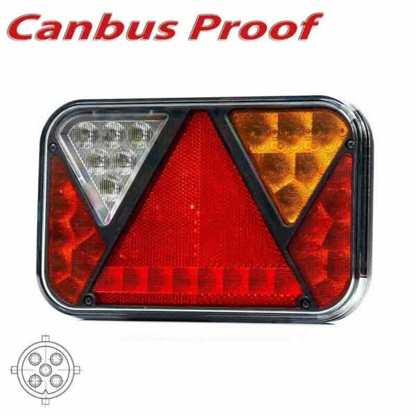 Rechts | LED Rücklicht mit integrierter Canbus-Lösung & Rückfahrlicht | 12v | 5-PIN | VC-2712B5CAN