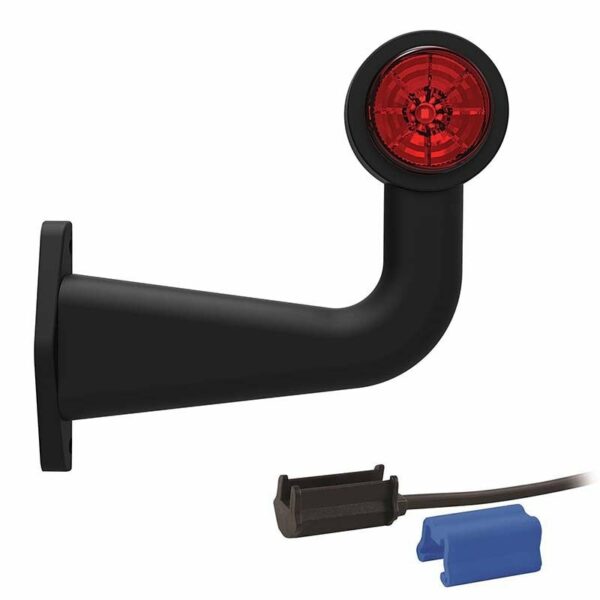 Rechts | LED Begrenzungsleuchte mit abgewinkeltem Schaft | 12-36v | 0,75mm². stecker | M10BV-612RW