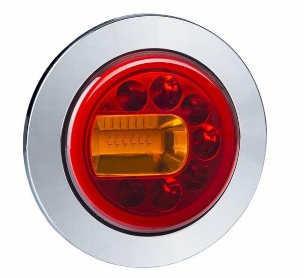 Links | LED Kombileuchte 120mm. Einbau | 12-24v | 1,5m. Kabel | VC-2911