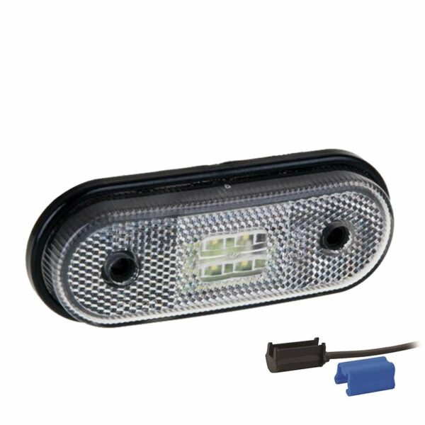 LED Begrenzungsleuchte Weiß 12/36V 0,75mm² Anschluss. | MV-1410W