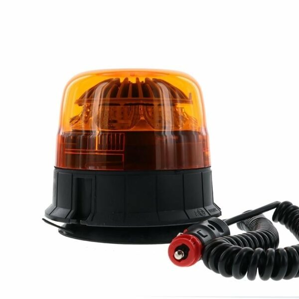 LED R65 Rundumleuchten gelb 12-24v magnetisch montiert, blinkend | D14494