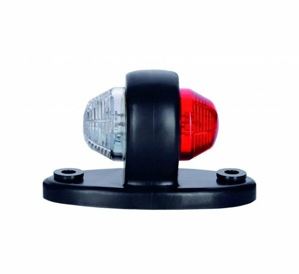 LED Begrenzungsleuchte kompakt rot-weiß 12-24v 50cm Kabel | MB-4200RW