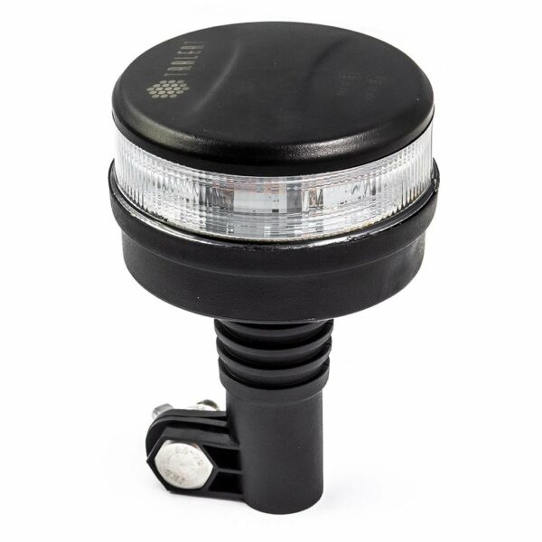 LED R65 Rundumleuchte gelb mit klarer Linse | 12-24v | DIN Sockel | S07ZL602AC