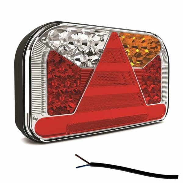 Links | LED Rücklicht ohne Kennzeichtenbeleuchtung | 12-36v | 100cm. Kabel | V10C5-511