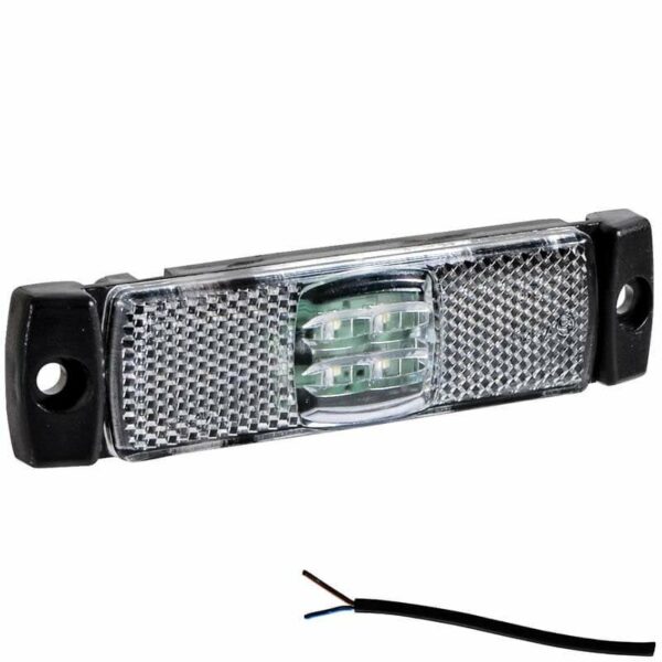 LED Markierungsleuchte Weiß 12/36V 0,5m Kabel | M10MV-100W
