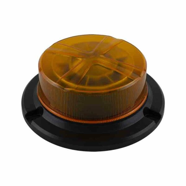 LED rundumleuchte mit niedrigem Sockel, gelb | 3-Schrauben-Montage | 12-24v | R65 | LPBR65A
