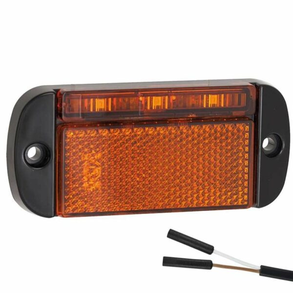 LED Begrenzungsleuchte Gelb 12/24V 2-poliger Stecker | 44AMEB2P