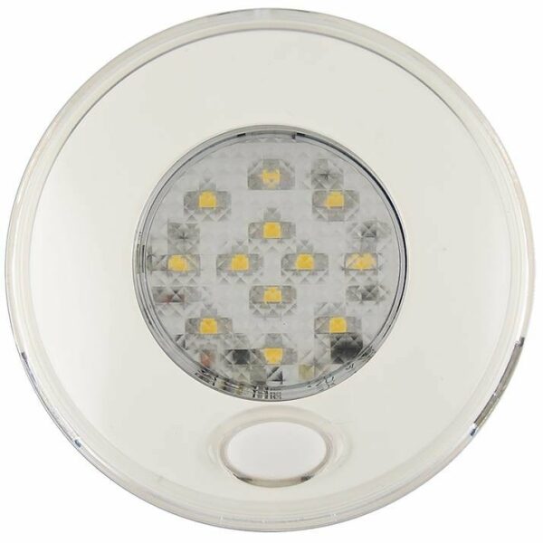 LED Innenbeleuchtung | mit Schalter | weißes Gehäuse | 12v |. | warmweißes Licht | 79WWR12