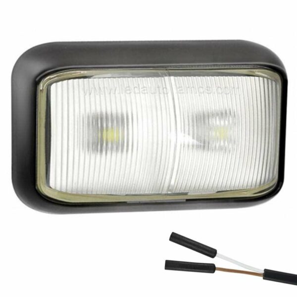 LED Begrenzungsleuchte Weiß 12/24V 2-poliger Stecker | 58WME2P