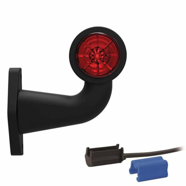 Rechts | LED Begrenzungsleuchte mit abgewinkeltem Schaft | 12-36v | 0,75mm². stecker | M10BV-412RW