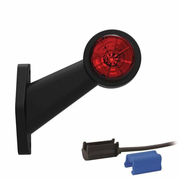Rechts | LED Begrenzungsleuchten | gewinkelter Schaft | 12-36v | 0,75mm². stecker | M10BV-312RW