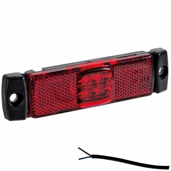 LED Begrenzungsleuchte Rot 12/36V 0,5m Kabel | M10MV-100R