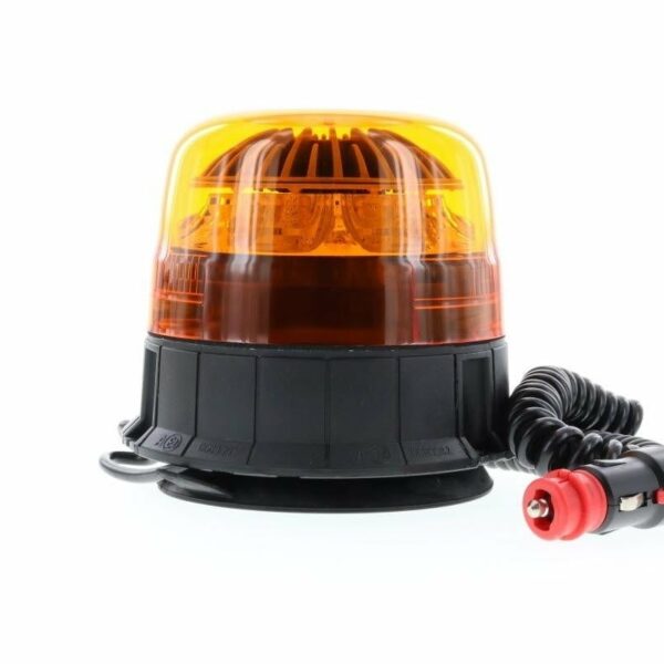LED R65 Rundumleuchten gelb 12-24v Magnetfuß+ Saugnapf, drehbar | D14489