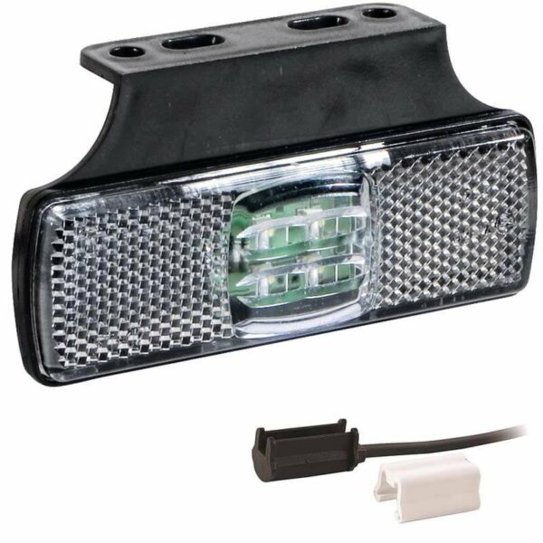 LED Begrenzungsleuchte Weiß 12/36V 1,5mm² Anschluss. | M10MV-170W