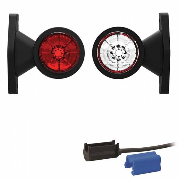 LED Begrenzungsleuchte mit kurzem Schaft | 12-24v | 0,75mm². stecker | M10BV-110RW