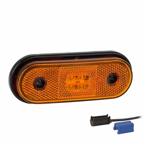 LED Begrenzungsleuchte Gelb 12/36V 0,75mm² Stecker. | MV-1410A