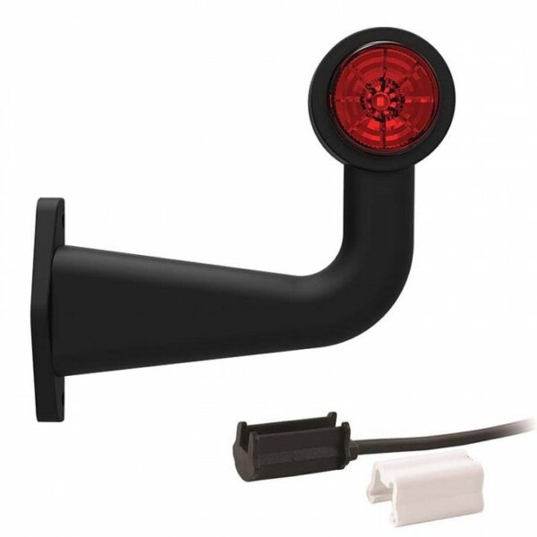 Rechts | LED Begrenzungsleuchte mit abgewinkeltem Schaft | 12-36v | 1,5mm². stecker | M10BV-622RW
