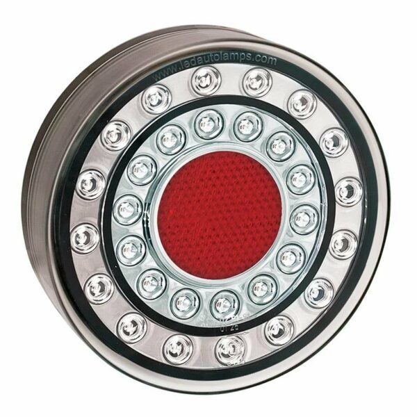 LED Rückfahrscheinwerfer in Chromoptik | 12-24v | 40cm. Kabel | MaXilamp1XCWE