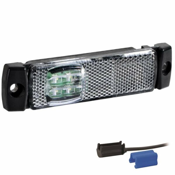 LED Begrenzungsleuchte Weiß 12/36V 0,75mm² Anschluss. | M10MV-193W