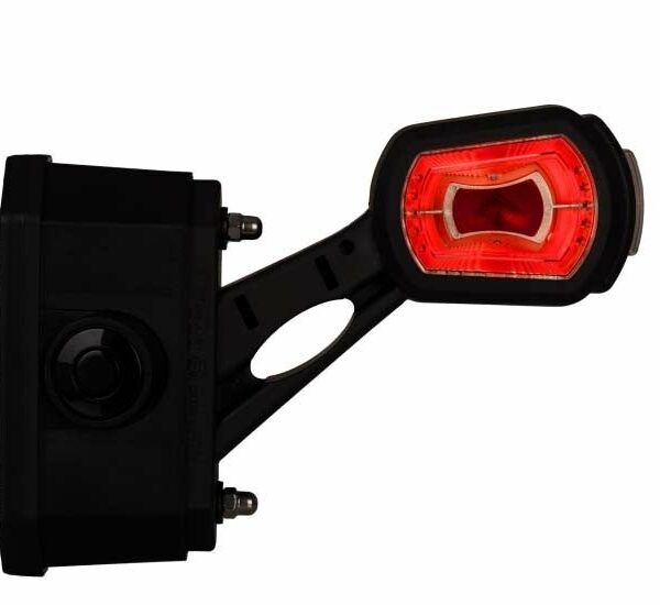 LED Begrenzungsleuchte rechts mit Alarm rot-weiß-amber 12-24v | MBA-2732RWA