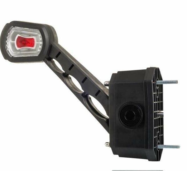 LED Begrenzungsleuchte links mit Alarm rot-weiß-amber 12-24v | MBA-2761RWA