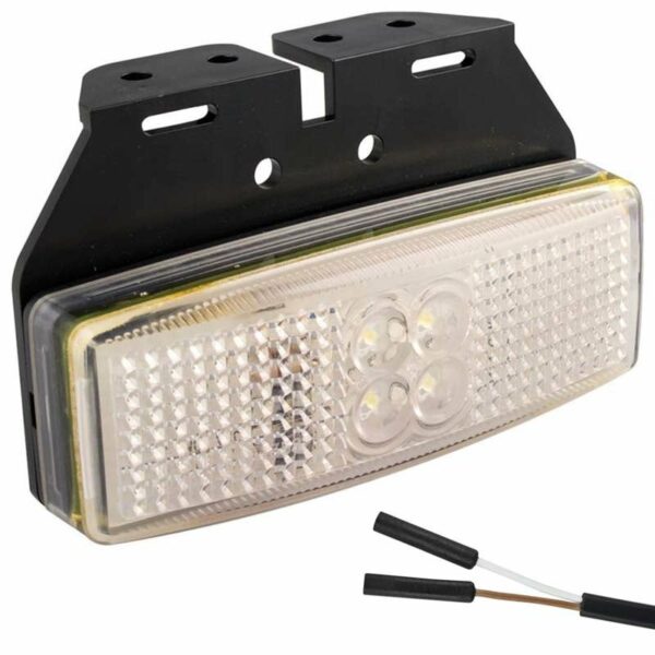 LED Begrenzungsleuchte Weiß 12/24V 2-poliger Stecker | 1491WM2P