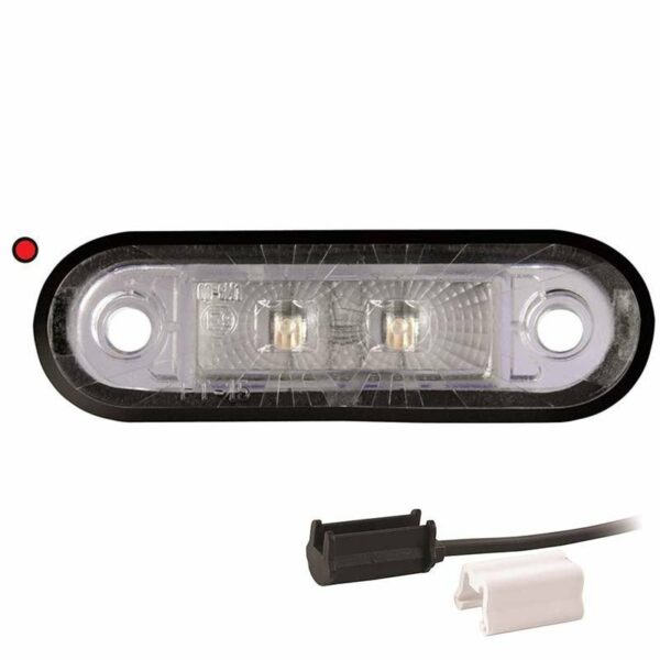 LED Begrenzungsleuchte Rot 12/36V 1,5mm² Anschluss. | M10MV-220R