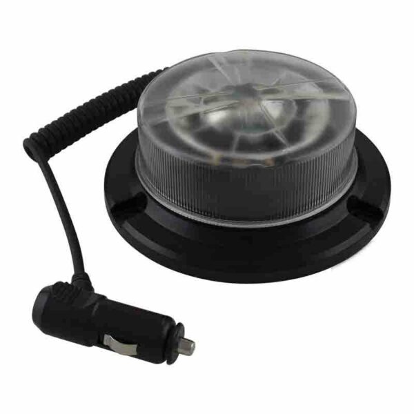 LED R65 Rundumleuchte gelb-transp. Magnet-Mount 12–24 V | LPBR65C-MM