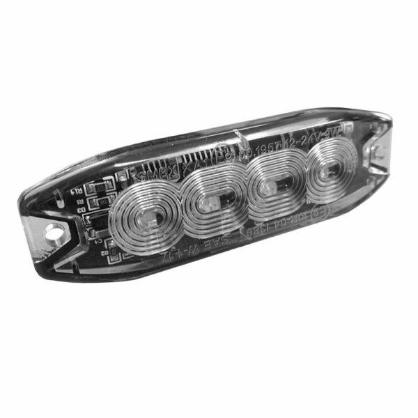 LED blitzer 4 LEDs | R65 | Slimline | Amber | 10-30v | S07F4100.1