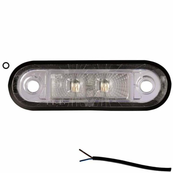 LED Markierungsleuchte Weiß 12/36V 0,5m Kabel | M10MV-200W