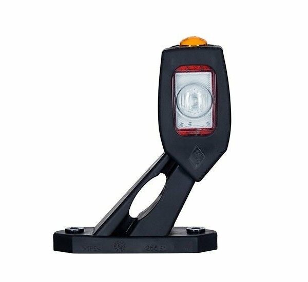 LED Begrenzungsleuchte links mit Alarm rot-weiß-amber 12-24v | MB-3632RWA