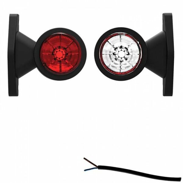 LED Begrenzungsleuchte mit kurzem Stiel | 12-24v | 20cm. Kabel | M10BV-100RW