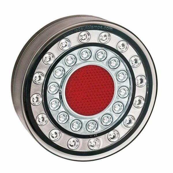 LED Nebelscheinwerfer in Chromoptik | 12-24v | 40cm. Kabel | MaXilamp1XCFE
