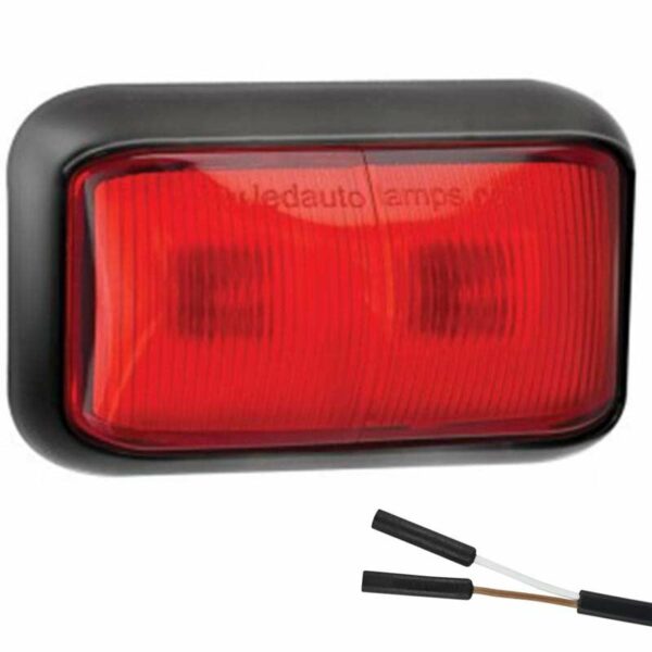 LED Begrenzungsleuchte Rot 12/24V 2-poliger Stecker | 58RME2P