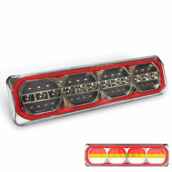 Rechts | LED Neon Rücklicht mit dynamischem LED Blinker | 12-24v | 385ARWMR