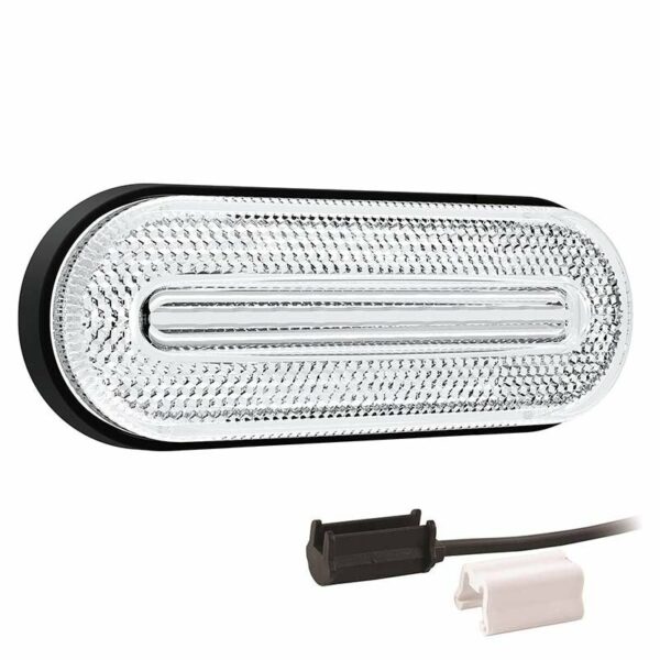 LED Begrenzungsleuchte Weiß 12/36V 1,5mm² Anschluss. | M10MV-720W