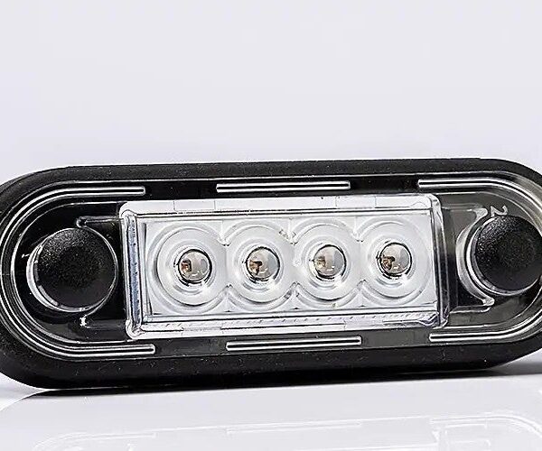 LED Markierungsleuchte eingebaut Rot 12-24v 5m Kabel