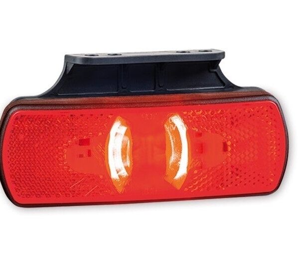 LED Markierungsleuchte Neon Rot inkl. Halterung 12/24v 50cm Kabel