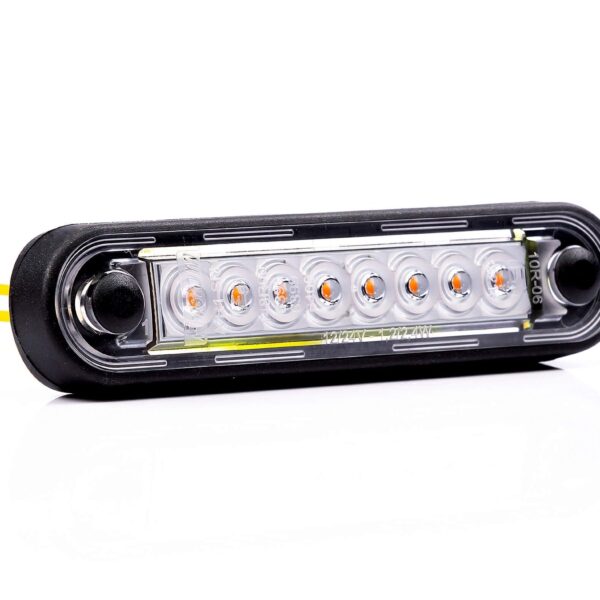 LED Markierungsleuchte eingebaut/lang Gelb 12-24v 0,15m. Kabel